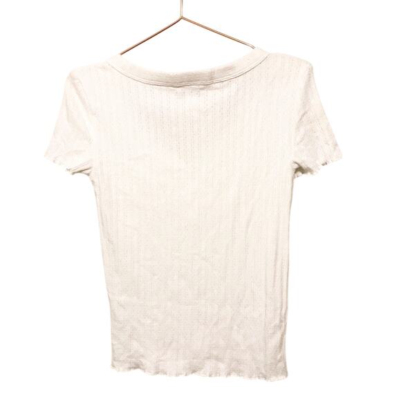 American Eagle Ribbed V-Neck Top - Size Small - Picture 2 of 6